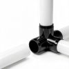 FORMUFIT 1-1/2" 4-Way Tee PVC Fitting Black 1.900" Socket - Pack of 4-5