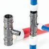 Poly Pex-A Expansion Tee Fitting 1" x 1" x 1/2", F1960 Tee 1 Inch x 1 Inch x 1/2 Inch Expansion Barb Connections, Plastic Pipe Fitting for use with Pex-A Tubing (Pack of 5)-4