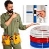 Poly Pex-A Expansion Tee Fitting 1" x 1" x 1/2", F1960 Tee 1 Inch x 1 Inch x 1/2 Inch Expansion Barb Connections, Plastic Pipe Fitting for use with Pex-A Tubing (Pack of 5)-6